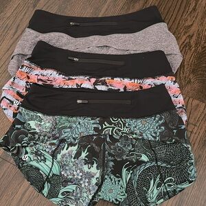 LULULEMON sport shorts 3 pairs